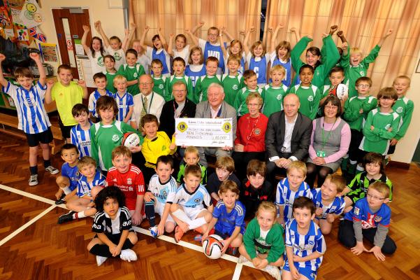 Presentation of cheque for £10,000 to Sheddingdean School for Playing Field Project