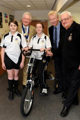 Presntation of Trike to St Paul's Collge by Burgess Hill District Lions and Alan Shaw of Harbeth Audio