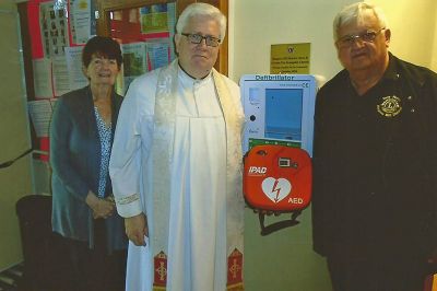 Defibrillator in St Johns Church